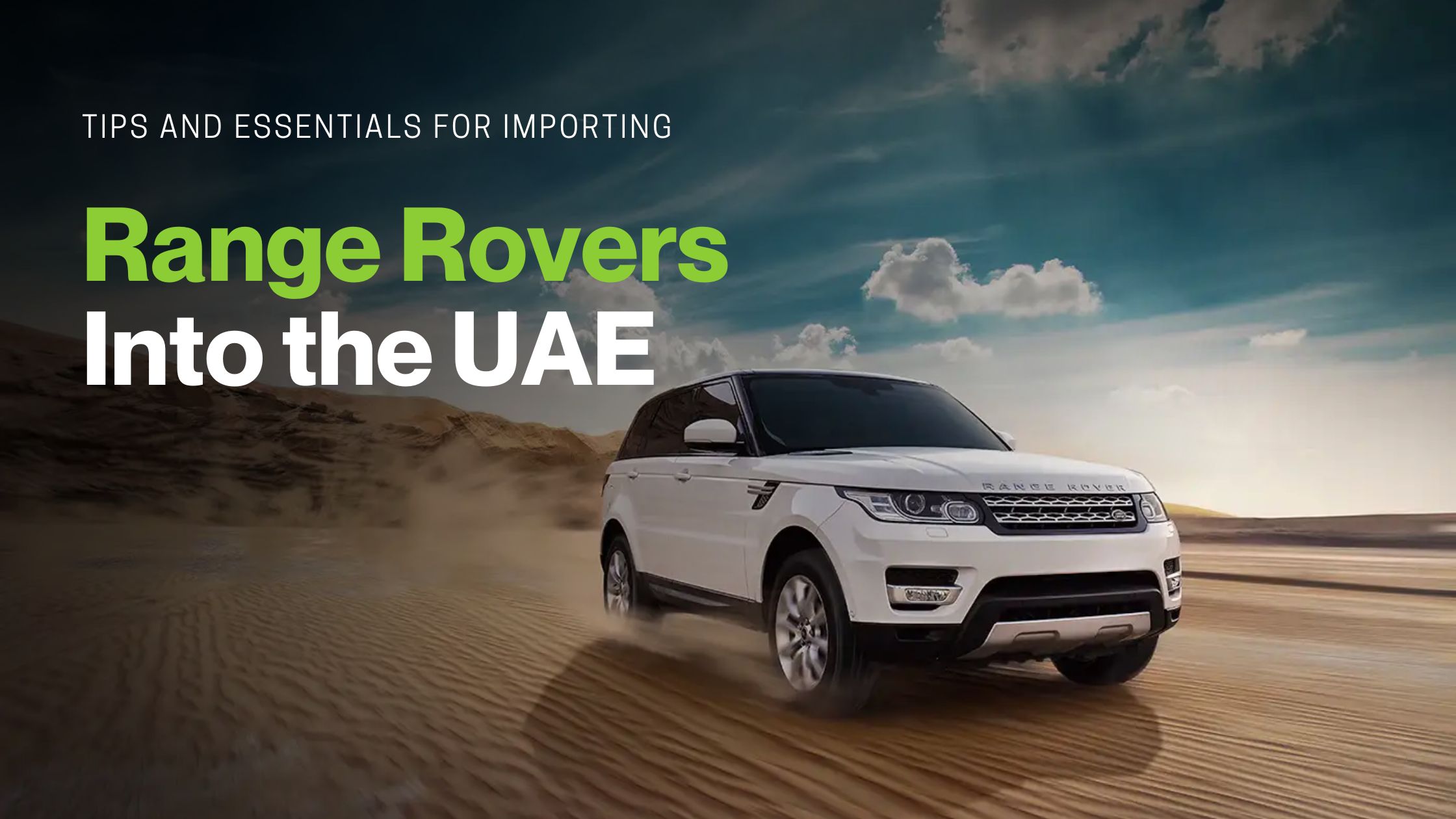 Range rover shipping and logistics servcies, customs clearance and insurance from vervo middle east in the UAE and dubai